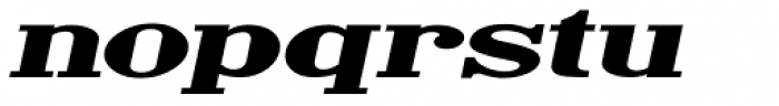 Newsprint Wide Oblique JNL Font LOWERCASE