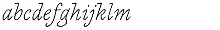 Newt Serif Light Italic Font LOWERCASE