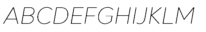 Nexa Pro Text Thin Italic Font UPPERCASE