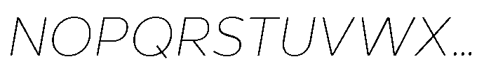 Nexa Pro Text Thin Italic Font UPPERCASE