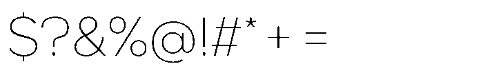 Nexa Pro Thin Font OTHER CHARS
