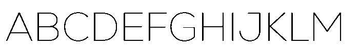 Nexa Pro Thin Font UPPERCASE