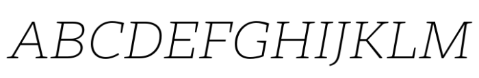 Nexa Serif Extra Light Italic Font UPPERCASE