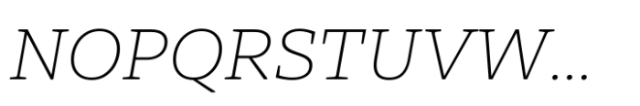 Nexa Serif Extra Light Italic Font UPPERCASE