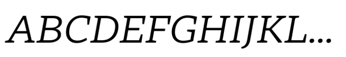 Nexa Serif Regular Italic Font UPPERCASE
