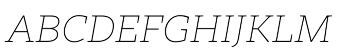 Nexa Serif Thin Italic Font UPPERCASE