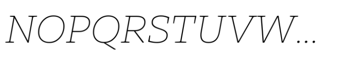 Nexa Serif Thin Italic Font UPPERCASE