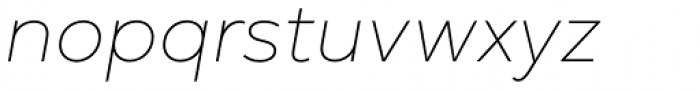 Nexa Text Thin Italic Font LOWERCASE