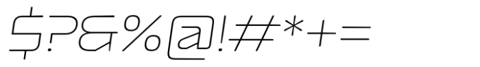 Nexagon Thin Italic Font OTHER CHARS