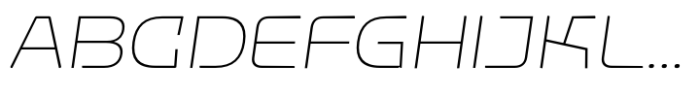 Nexagon Thin Italic Font UPPERCASE