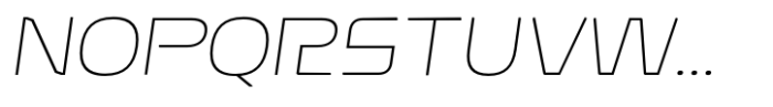 Nexagon Thin Italic Font UPPERCASE