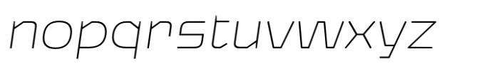 Nexagon Thin Italic Font LOWERCASE