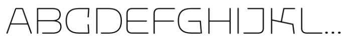 Nexagon Thin Font UPPERCASE