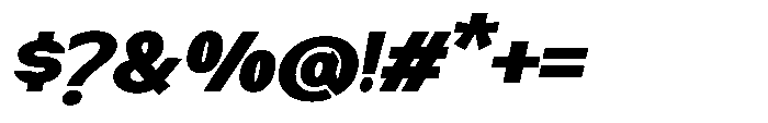 Nexora Black Expanded Oblique Font OTHER CHARS