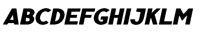 Nexora Black Expanded Oblique Font UPPERCASE