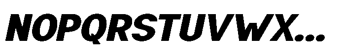 Nexora Black Expanded Oblique Font UPPERCASE