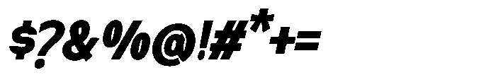 Nexora Black Oblique Font OTHER CHARS