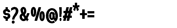 Nexora Bold Condensed Font OTHER CHARS