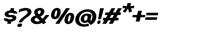 Nexora Bold Expanded Oblique Font OTHER CHARS