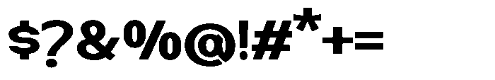 Nexora Bold Expanded Font OTHER CHARS