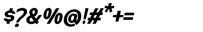 Nexora Bold Oblique Font OTHER CHARS