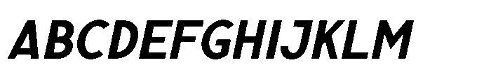 Nexora Bold Oblique Font UPPERCASE