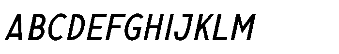 Nexora Condensed Oblique Font UPPERCASE