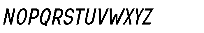 Nexora Condensed Oblique Font UPPERCASE