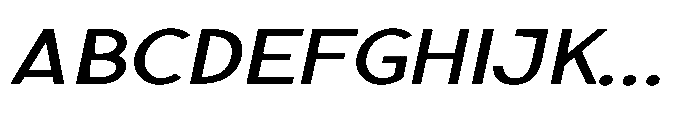 Nexora Expanded Oblique Font UPPERCASE