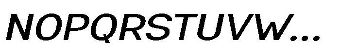 Nexora Expanded Oblique Font UPPERCASE