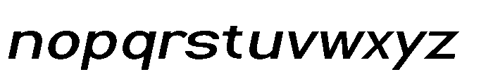 Nexora Expanded Oblique Font LOWERCASE
