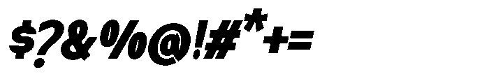 Nexora Extra Black Oblique Font OTHER CHARS