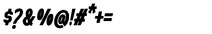 Nexora Extra Bold Condensed Oblique Font OTHER CHARS