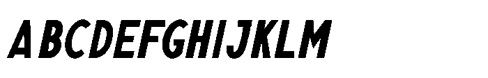 Nexora Extra Bold Condensed Oblique Font UPPERCASE
