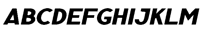Nexora Extra Bold Expanded Oblique Font UPPERCASE