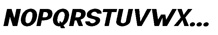 Nexora Extra Bold Expanded Oblique Font UPPERCASE