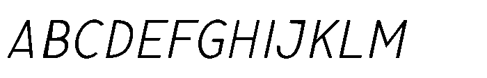 Nexora Extra Condensed Oblique Font UPPERCASE