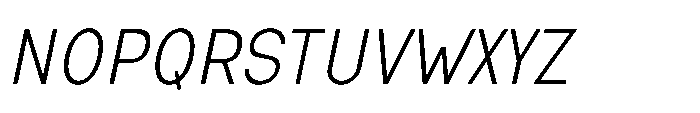Nexora Extra Condensed Oblique Font UPPERCASE