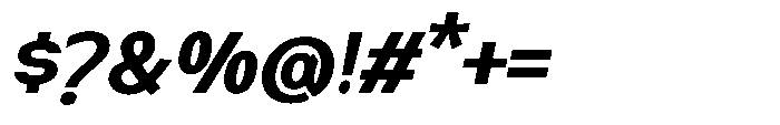 Nexora Extra Expanded Oblique Font OTHER CHARS