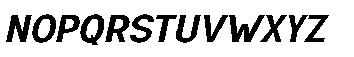 Nexora Extra Expanded Oblique Font UPPERCASE