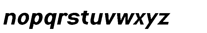 Nexora Extra Expanded Oblique Font LOWERCASE