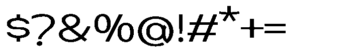 Nexora Extra Light Expanded Font OTHER CHARS