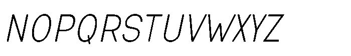 Nexora Hairline Condensed Oblique Font UPPERCASE