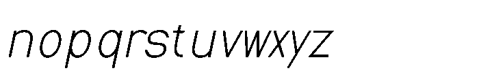 Nexora Hairline Condensed Oblique Font LOWERCASE