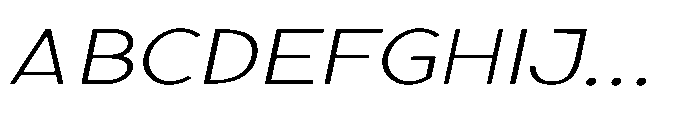 Nexora Hairline Expanded Oblique Font UPPERCASE