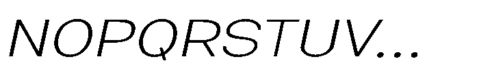 Nexora Hairline Expanded Oblique Font UPPERCASE