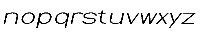 Nexora Hairline Expanded Oblique Font LOWERCASE