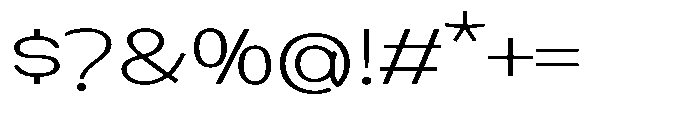 Nexora Hairline Expanded Font OTHER CHARS