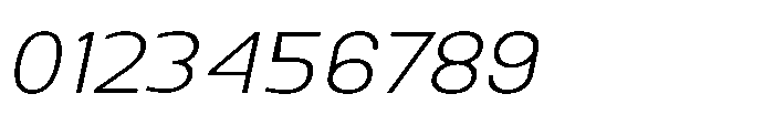 Nexora Hairline Oblique Font OTHER CHARS