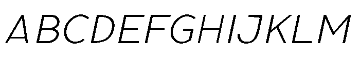 Nexora Hairline Oblique Font UPPERCASE